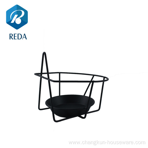 Garden hanging metal flower pot basket iron rack